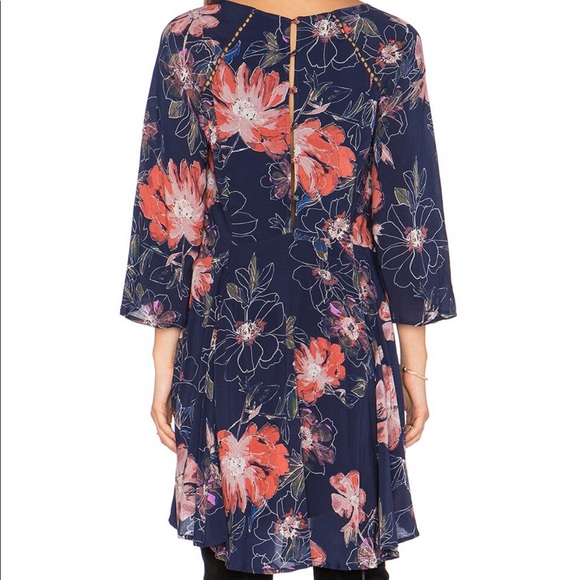 Free People Eyes On You Printed Dress in Navy Combo - Picture 12 of 14